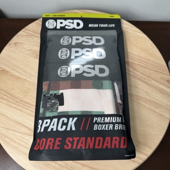 PSD 3 Pack Core Standard Premium Boxer Briefs Men's Large Army Green NEW - Picture 1 of 3